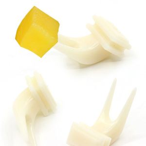 Fourchettes à fruits et légumes pour oiseaux, accessoires pour petits oiseaux et perroquets, support alimentaire de forme ronde avec fente pour carte, fournitures pour cage à oiseaux - Product Image 2