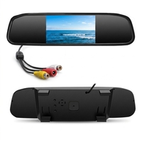 Caméra de recul DVR de voiture 43 pouces à 2 objectifs avec écran LCD HD intégré au rétroviseur, ajustement standard, origine Shenzhen