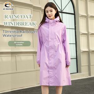 Impermeable Cortavientos de Fibra de Poliéster para Mujer Adulta, para Motocicleta/Electromóvil, Ciclismo, Senderismo, Viajes, Protección Completa del Cuerpo - Product Image 1