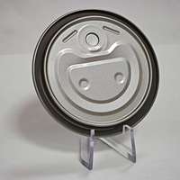 Vente en gros 202 #   Couvre-boîtes en aluminium chromé argenté de 52,3 mm, faciles à ouvrir, de qualité alimentaire, pour conserves de poisson