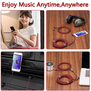 Xput <span class=keywords><strong>Cable</strong></span> <span class=keywords><strong>auxiliar</strong></span> de 90 grados Micrófono 3,5mm 3,5mm <span class=keywords><strong>Cable</strong></span> de audio Macho <span class=keywords><strong>a</strong></span> hembra <span class=keywords><strong>Cable</strong></span> <span class=keywords><strong>auxiliar</strong></span> Adaptador de conector de auriculares Audio - Product Image 4