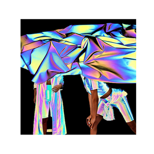 Cầu Vồng Thay Đổi Màu Sắc Phát Quang 4 Cách Đàn Hồi Phản Quang Spandex Vải Cho Quần Áo Thời Trang - Product Image 1
