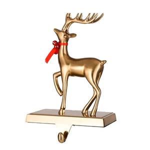 Antique Gold Deer <b>Stocking</b> <b>Holder</b> Best Selling Wholesale Christmas Ornaments Decor Low Price Metal <b>Stocking</b> <b>Holder</b> - Product Image 1