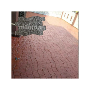 Molde para Estampado de Concreto con Patrón de Abanico Europeo, Tapete de Estampado Flexible Reutilizable con Textura de Guijarros para Patio, Camino de Entrada, Jardín - Product Image 5