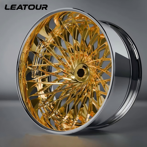 Cerchi in Lega Forgiati Personalizzati LEATOUR, 2 Pezzi, Bordo Lucidato Oro, 18 19 20 <span class=keywords><strong>22</strong></span> 24 <span class=keywords><strong>Pollici</strong></span>, 5x114.3 6x139.7, per Auto Passeggeri - Product Image 3