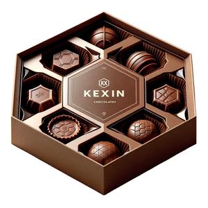 <span class=keywords><strong>Caja</strong></span> de chocolate hexagonal negra de papel rígido personalizado de regalo de <span class=keywords><strong>origami</strong></span> hexagonal - Product Image 1