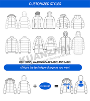 Manteaux et Vestes Homme Personnalisés Boxy Courtes Bulle Luxe Décontracté Bomber Matelassé Duvet Grandes Tailles Hiver Doudoune