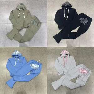 SynaWorld Drill Ensemble sweat à capuche hommes femmes 3D mousse imprimé Hip Hop 100% coton Streetwear High Street survêtement décontracté - Product Image 2