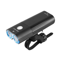 Phare de vélo GACIRON V9DP-2000 de niveau compétition, 2 LED, recharge USB-C, batterie externe, interrupteur filaire à distance, étanche IPX6, éclairage cycliste