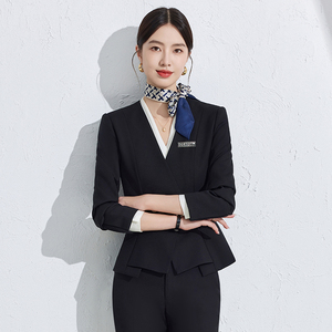 Traje <span class=keywords><strong>de</strong></span> Negocios para Mujer Otoño Invierno, Uniforme Profesional <span class=keywords><strong>de</strong></span> Oficina para Gerente <span class=keywords><strong>de</strong></span> Hotel, <span class=keywords><strong>Recepcionista</strong></span>, Ropa <span class=keywords><strong>de</strong></span> Trabajo para Personal <span class=keywords><strong>de</strong></span> Hotel - Product Image 1