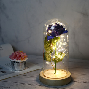 Regali per la Festa della Mamma e Compleanni LUYI: Rosa Rossa Incantata Sotto Cupola di Vetro con Luce LED, Decorazione per Casa e Ufficio - Product Image 2