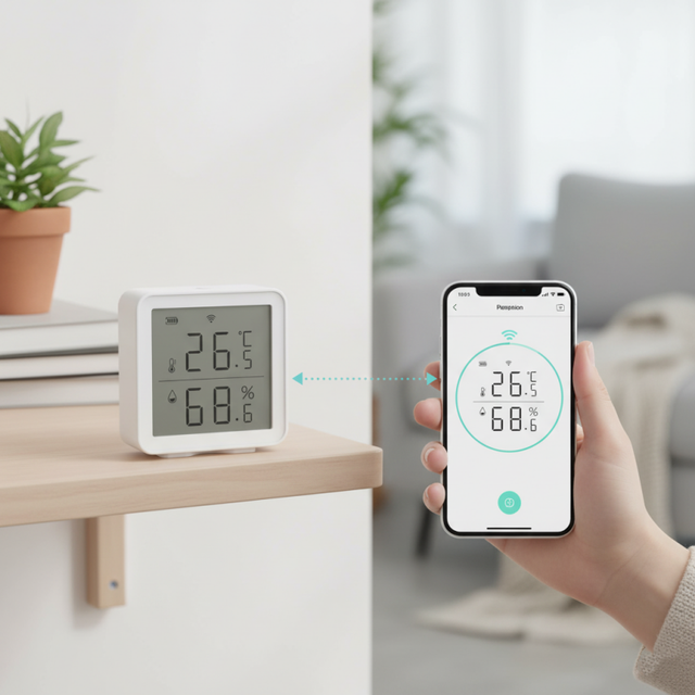 Intelligent Climate Data Logger Historical Tracking Capability for Smart Building Use Tuya WiFi Enabled OLED Temperature