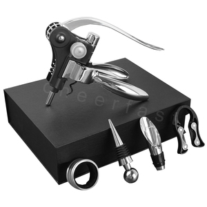 Ensemble d'<span class=keywords><strong>accessoires</strong></span> pour le vin, outils de bar, <span class=keywords><strong>coffret</strong></span> cadeau magnétique noir, <span class=keywords><strong>tire</strong></span>-<span class=keywords><strong>bouchon</strong></span> en alliage de zinc, ouvre-bouteille à <span class=keywords><strong>tire</strong></span>-<span class=keywords><strong>bouchon</strong></span> en forme de lapin - Product Image 3