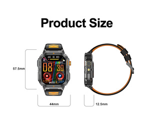 Nuovi Prodotti di Tendenza 2026: Smartwatch YK12 da Uomo con Display TFT da 2.01", Torcia, Monitoraggio Frequenza Cardiaca e Pressione Sanguigna, IP68, Chiamate, Musica e Funzioni Sportive - Product Image 6