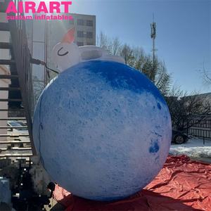 Grande lune gonflable de vente chaude pour les affichages extérieurs d'événement de nuit avec des couleurs et des tailles personnalisables - Product Image 2