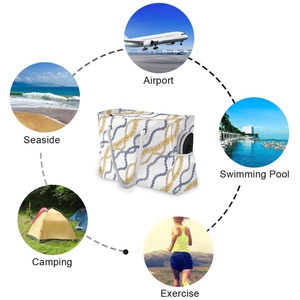 Sac à bandoulière portable pour femme, imprimé hawaïen, grand sac de plage pliable avec fermeture éclair, idéal pour l'été - Product Image 4