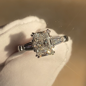 <span class=keywords><strong>Bague</strong></span> de <span class=keywords><strong>fiançailles</strong></span> en diamant de laboratoire certifié IGI, bijoux pour femmes, <span class=keywords><strong>or</strong></span> 10K 14K 18K, diamant de laboratoire créé, taille Radiant, VVS - Product Image 1
