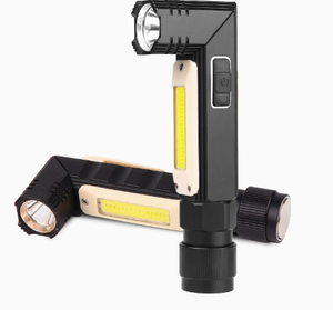 90 °   Linterna LED Magnética Giratoria de Aleación de Aluminio XPG+COB, Luz Roja y Blanca, Recargable por USB, Linterna Oculta - Product Image 5