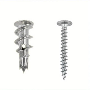 Baiguluo Zinc Anchor Set 50pcs #8 x 1-1/4 Phillips Screws Drywall Anchors - Product Image 3