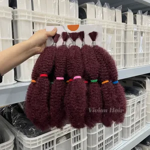 Vente en gros de lots de Nobles de 14 pouces <span class=keywords><strong>Kinky</strong></span> Twist de meilleure qualité, or, <span class=keywords><strong>Afro</strong></span>, mèche en vrac, 20 brins/paquet, tresse au crochet - Product Image 1