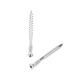 SS 316 Flat Head Chipboard Screw Stainless Steel Drywall Screw Type 17 Flat Square Deck Screw For Outdoor Wood Project