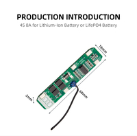 XJ BMS 4S 4A 8A 12V 12.8V 14.8V Port Sama NTC 3.2V LFP LifePO4 3.7V NMC Li-ion Ternary Lithium-ion Papan Perlindungan Baterai PCM