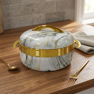หม้อเซรามิกทรงกลมหรูหราทันสมัยพร้อมฐานสแตนเลส - Product Image 5