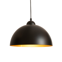 Dôme métal pendentif éclairage industriel 1 ampoule salle à manger plafond accrocher luminaire en noir