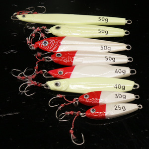 Señuelo de pesca de 25g, 30g, 40g, 50g, con anzuelo de placa de hierro, que brilla en la oscuridad, para pesca en agua salada. - Product Image 3