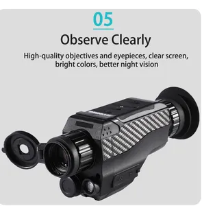 Dt18 novo 1080p visão noturna para caça, infravermelho digital visão óptica 8x, monocular, alcance de 0.5m-1000m