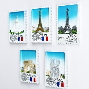 Magnete Souvenir da viaggio Stereo creativo francese punto di riferimento <span class=keywords><strong>parigi</strong></span> promozionale con messaggio adesivo magnete frigo - Product Image 3