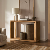 Meuble KUMUSI, table console en bois Wabi-Sabi pour hôtel, chambre, appartement, salon, facile à nettoyer