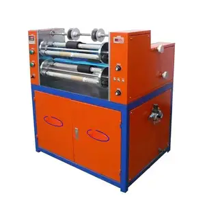 Máquina de rebobinamento de fita de estampagem a quente, máquina elétrica de corte de fita para corte de caixa de madeira, motor servo manual 220v