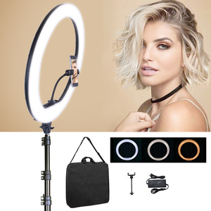 Anneau lumineux LED de 21 pouces <span class=keywords><strong>avec</strong></span> support de téléphone pour le maquillage, la diffusion en direct, éclairage de remplissage, grande taille <span class=keywords><strong>avec</strong></span> trépied pliable de 2 m - Product Image 5