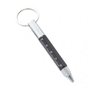 Multicolor Mini Key Chain <b>Multi</b>-Function Metal Tool <b>Pen</b> Cross Double Head Screwdriver Ballpoint <b>Pen</b> Scale Capacitance <b>Pen</b> Office - Product Image 2