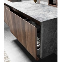 CBMmart-Unités de vanité à grille renforcée de qualité commerciale | Finition enduite de poudre | Pré-assemblé pour une installation rapide