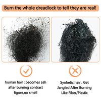 Estensioni Dreadlock 100% Capelli Umani, Fatte a Mano, Afro Kinky Curly, Locs Naturali Permanenti per Uomini e Donne