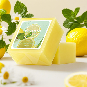 Handmade natural Organic lemon turmeric kojic acid Private Label coffee scrub <b>soap</b> with essential oils for making wholesale - Product Image 5