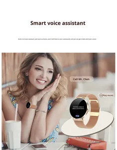 สมาร์ทวอทช์ผู้หญิงรุ่นใหม่ปี 2025 หน้าจอ HD โทรออกได้ ฟังเพลงได้ ตรวจวัดอัตราการเต้นของหัวใจ ติดตามสุขภาพผู้หญิง ฟังก์ชั่นกีฬา สมาร์ทวอทช์หรูหรา - Product Image 4