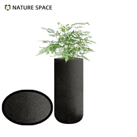 Grand pot de fleurs suspendu en fibre de verre durable de forme ronde pour jardin - Écologique, léger, taille personnalisable