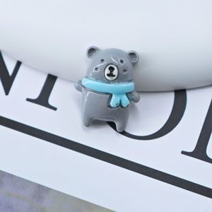 Phim Hoạt Hình Nhựa Mô Phỏng Màu Xám Gấu DIY Handmade Kem Keo Điện Thoại Di Động Vỏ Phụ Kiện Thân Thiện Với Môi Bán Buôn Tủ Lạnh Nam Châm - Product Image 3