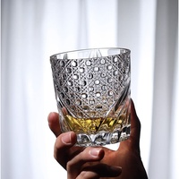 Juego de Vasos de Whisky Modernos con Relieve, Sublimados, Reutilizables, Libres de Plomo, Duraderos, de Doble Pared, Apilables, Estilo Old Fashioned, 4/6 Unidades