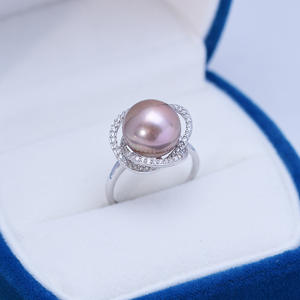 แหวนแฟชั่นผู้หญิง San Sheng San San ขายส่ง ไข่มุกน้ำจืดทรงกลม 11-12 มม. แสงเงาสวยงาม ไข่มุกคุณภาพดี เงินแท้ S925 ดีไซน์เปิด - Product Image 4