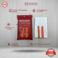 Couverture anti-feu en fibre de verre en gros, 1mx1m, 1.2mx1.2m, diverses tailles, équipement de sécurité incendie pour hôtels et cuisines