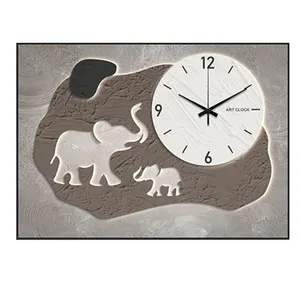 New Design Home Decoration Clock Modern Luxury Dining Table Background Wall Clock Painting Wall Hanging Picture