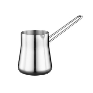 Stainless Steel Solid Color Round Turkish Coffee <b>Pot</b> <b>Set</b> with Stand and Milk Cups for Middle Eastern Coffee Making - Product Image 3