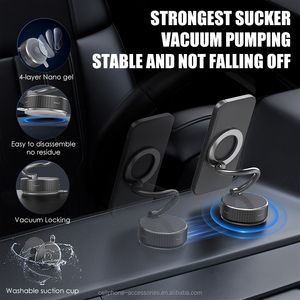 ที่วางโทรศัพท์ระบบแม่เหล็กที่ยึดซิลิโคนดูดสุญญากาศมีมุมปรับได้กันน้ำติดตั้งบนแผงหน้าปัดรถยนต์ - Product Image 3