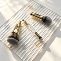 Brocha de Maquillaje de Doble Punta YRX 4 en 1, Brochas de Maquillaje Doradas con Logotipo Personalizado, Cruelty-free, Fabricante de Brochas de Maquillaje de Lujo OEM
