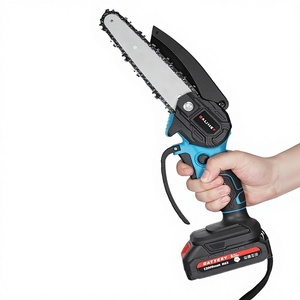 Nouvelle tronçonneuse miniature rechargeable à batterie lithium pour le travail du bois domestique, coupe de bois extérieure, grande capacité, utilisation à une main - Product Image 1
