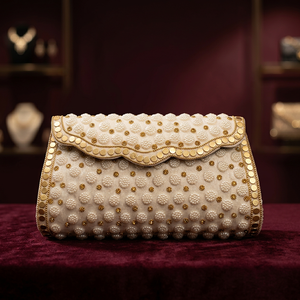 Bolso de Mano Tipo Clutch Bohemio de Metal de Lujo, con Patrón Clásico de Caramelos, Cierre Abierto, Impermeable, Bolso Bandolera de Moda - Product Image 5